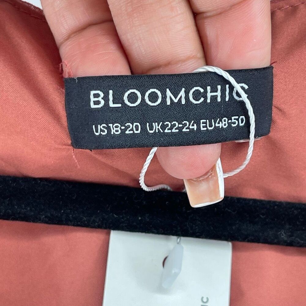 BloomChic Women’s Plus Size Rust Boho Blouse Long Sleeve Size 18/20 NWT - Picture 5 of 16